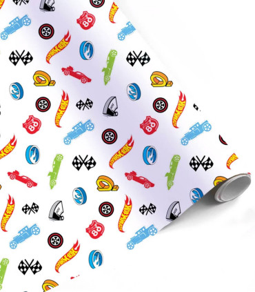 HOT WHEELS WRAPPING PAPER 70 X 200 4 VARIETIES - PACKAGING AND BATTERIES
