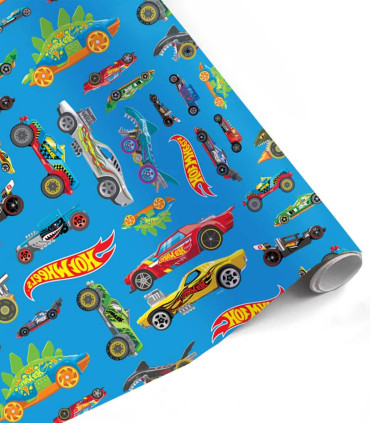 HOT WHEELS WRAPPING PAPER 70 X 200 4 VARIETIES - PACKAGING AND BATTERIES