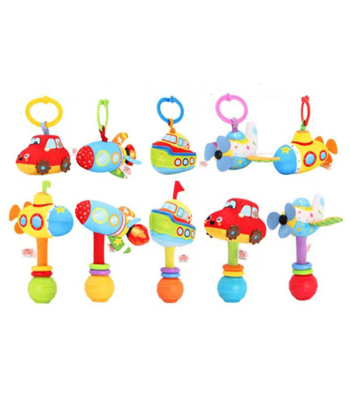 PLUSH RATTLE VEHICLES 2 TYPES - BABY PLUSH