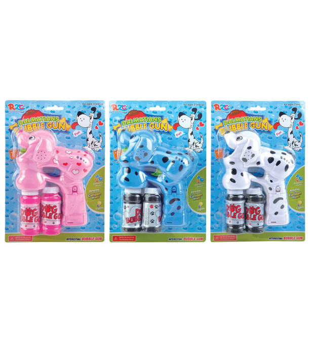 JUCARIE PISTOL BALOANE DE SAPUN CAINE DALMATIAN 3 VARIETATI - BULE DE SĂPUN