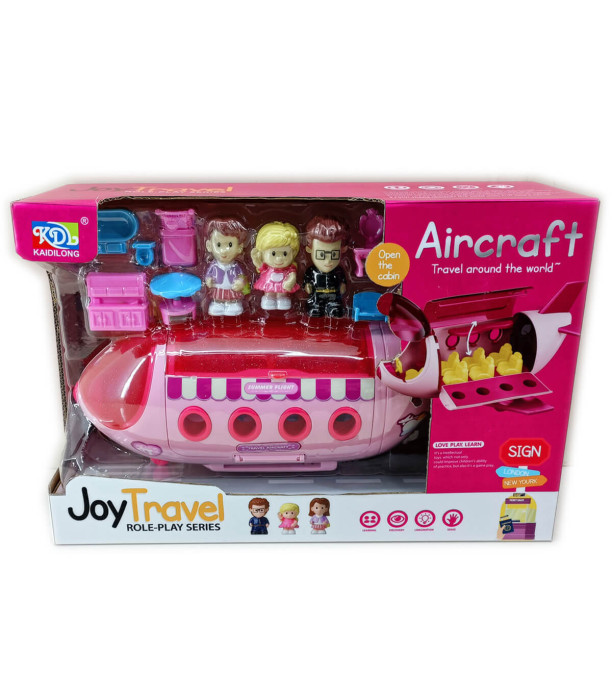 SET DE JOACA AVION CU PAPUSI SI MOBILIER - CASE PENTRU PĂPUȘI ȘI SETURI