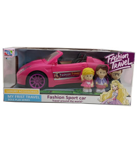 SET DE JOACA MASINA DECAPOTABILA CU 3 PAPUSI - CASE PENTRU PĂPUȘI ȘI SETURI