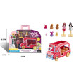 OPEN TRAVEL BUS WITH DOLLS