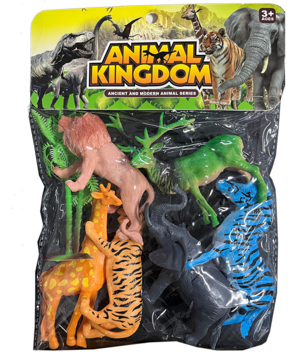 SET JOACA ANIMALE AFRICANE CU GIRAFA 6 PIESE - Sălbatice și de pădure