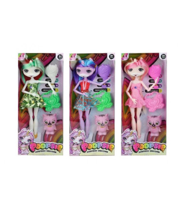 PĂPUȘĂ UNICORN CU MEMBRE FRÂNȚE - PĂPUȘI ȘI SIRENE
