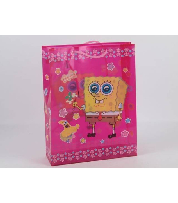 PUNGĂ DE CADOURI CU SPONGEBOB - PUNGI CADOU ȘI BATERII