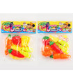 CHILDREN'S FRUITS AND VEGETABLES FOR CUTTING WITH STRAWBERRY AND BOARD 7 PIECES