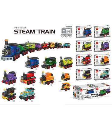 CHILDREN'S SMALL CONSTRUCTOR LOCOMOTIVE ENGINES 8 TYPES - BUILDING BLOCKS, SORTERS AND RINGS