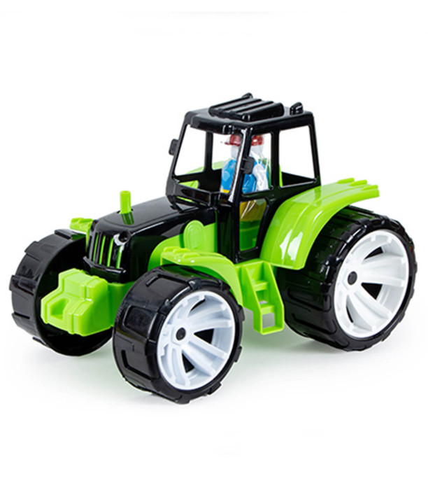 TRACTOR PENTRU COPII CU OM NEGRU 27 CM 3 CULORI - Utilaje agricole, de construcții și echipamente militare