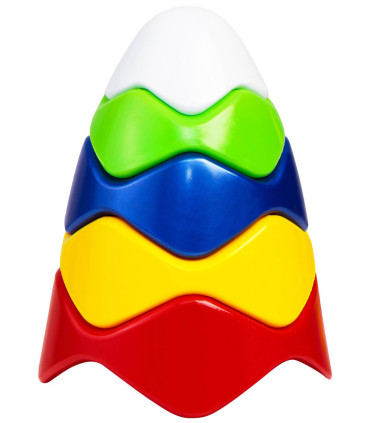 BEBE PYRAMID WAVES 17 CM - CUBURI DE CONSTRUIT, ASOCIERE ȘI INELE