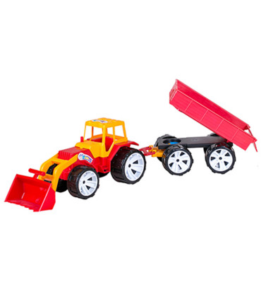TRACTOR PENTRU COPII CU RAND SI REMORCA 78 CM - Utilaje agricole, de construcții și echipamente militare