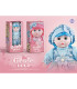 PĂPUȘĂ MUZICALĂ CU ROCHIE ALBASTRĂ ÎN CUTIE - PĂPUȘI ȘI SIRENE