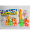 BABY RUBBER TOYS KAILI WITH GIRAFFE 4 PCS. IN A BAG