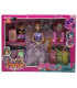 DOLL WITH A CHILD, DRESSES AND A SUITCASE - DOLLS AND MERMAIDS