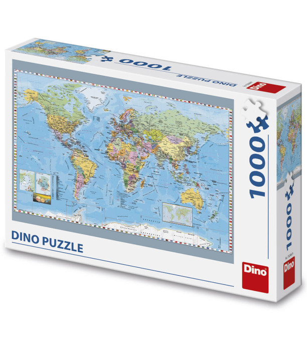 PUZZLE HARTA LUMII 1000 PIESE - PUZZLE ȘI CUBURI