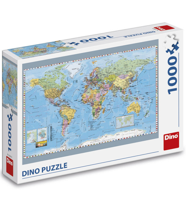 PUZZLE HARTA LUMII 1000 PIESE - PUZZLE ȘI CUBURI