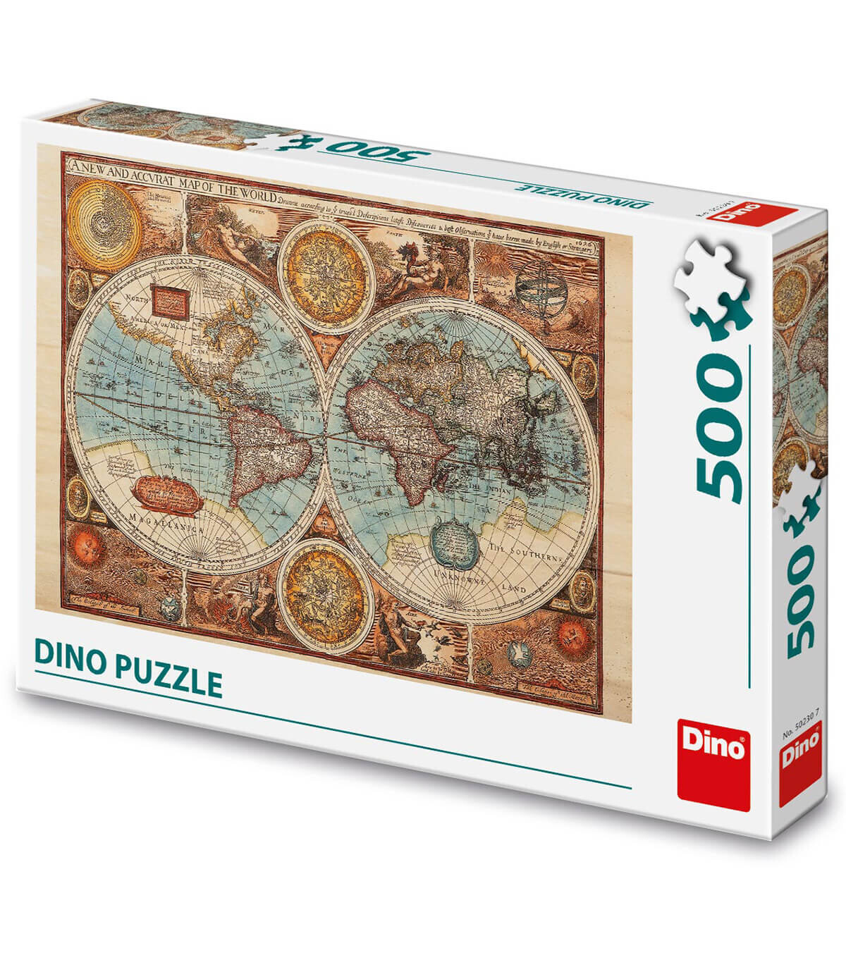 PUZZLE HARTĂ ISTORICĂ A LUMII 500 PIESE - PUZZLE ȘI CUBURI