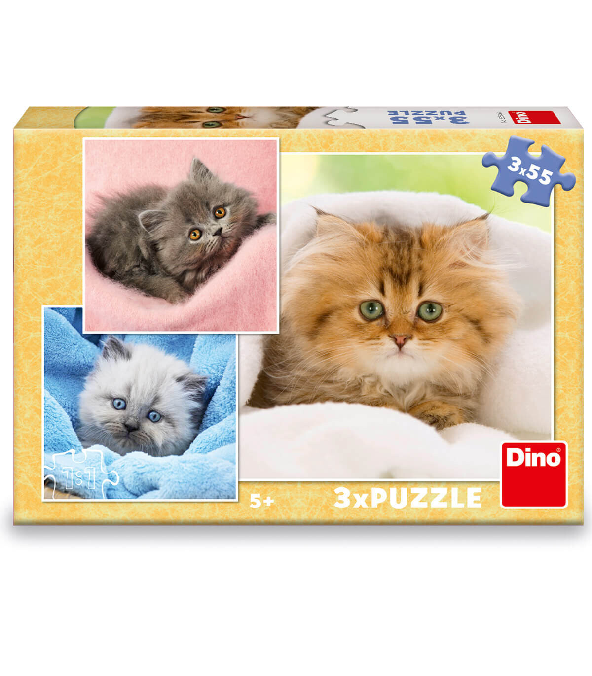 PUZZLE PENTRU COPII PISICI 3X55 PIESE - PUZZLE ȘI CUBURI