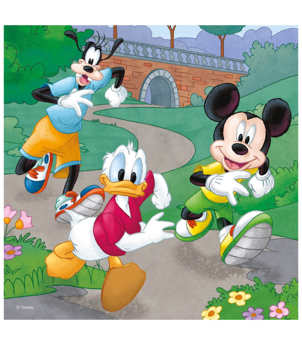 PUZZLE PENTRU COPII MICKEY & MINNIE 3X55 PIESE - PUZZLE ȘI CUBURI
