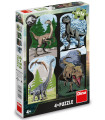PUZZLE PENTRU COPII JURASSIC WORLD 4X54 PIESE
