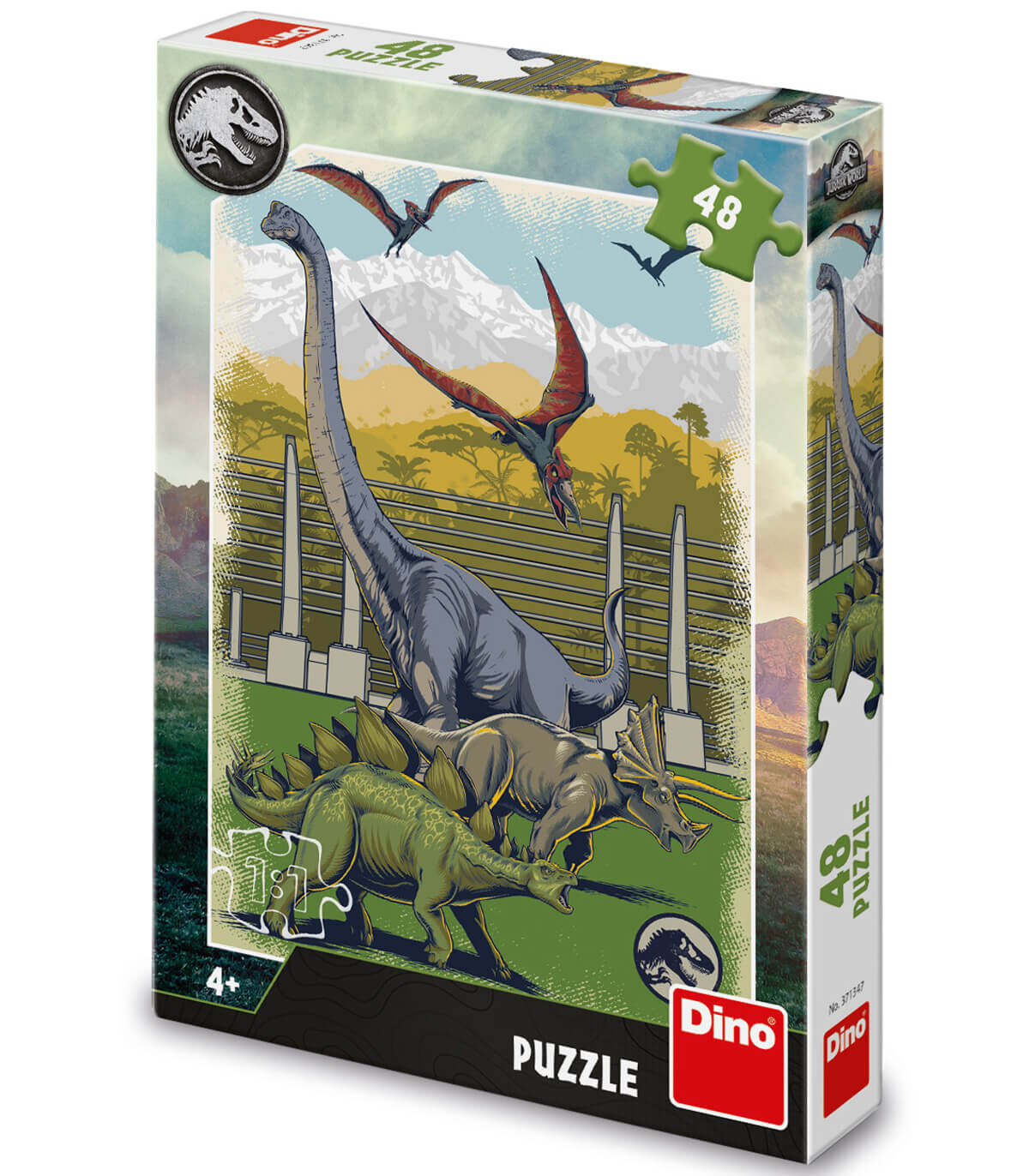 PUZZLE PENTRU COPII JURASSIC WORLD 48 PIESE - PUZZLE ȘI CUBURI