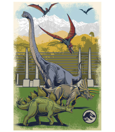 PUZZLE PENTRU COPII JURASSIC WORLD 48 PIESE - PUZZLE ȘI CUBURI