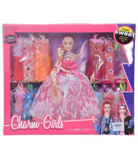 POPA CU MULTE ROCHII ȘI PĂR LUNG ÎN CUTIE - PĂPUȘI ȘI SIRENE