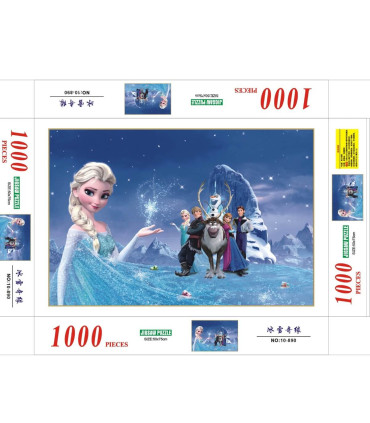 PUZZLE ÎNGHEȚATUL REGAT 1000 PIESE 2 TIPURI - PUZZLE ȘI CUBURI