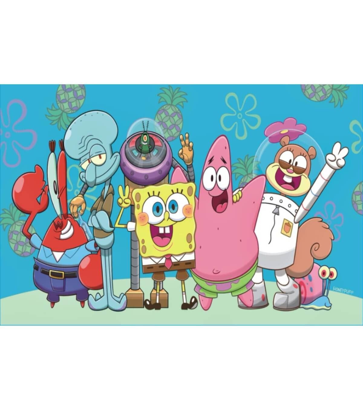 PUZZLE PENTRU COPII SPONGE 1000 PIESE CUTIE ORIZONTALĂ - PUZZLE ȘI CUBURI