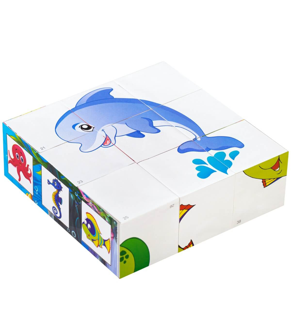CHILDREN SMALL CUBE PUZZLE SEA ANIMALS - ALL PRODUCTS