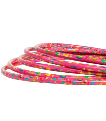 CHILDREN'S SMALL HOOP PINK PRINT 53 CM - RODS, ROPES AND HOOPS
