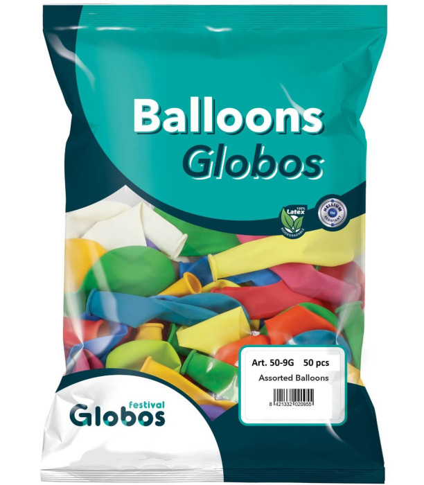 BALLOONS 50 PCS. 12\\" - 30 CM 116 STANDARD SKY BLUE - Standard colors