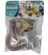 BALOANE 15 BUC. 12\\" - 30 CM CHROME AURII/ROSE AURII/PUNCTE + RIBBON 15 M - Хром