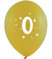 BALOANE 10 BUC. 12" - 30 CM CU IMPRIMARE - CIFRA 0