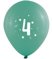 BALOANE 10 BUC. 12" - 30 CM CU IMPRIMARE - CIFRA 4