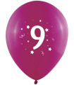 BALOANE 10 BUC. 12" - 30 CM CU IMPRIMARE - CIFRA 9