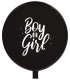 BALON GIGANT 60 CM NEGRU BOY OR GIRL - BALONI CU PRINT