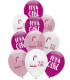 BALLOONS 10 PCS. 12\\" - 30 CM PRINT IT'S A GIRL UNICORN - BALLOONS WITH PRINT