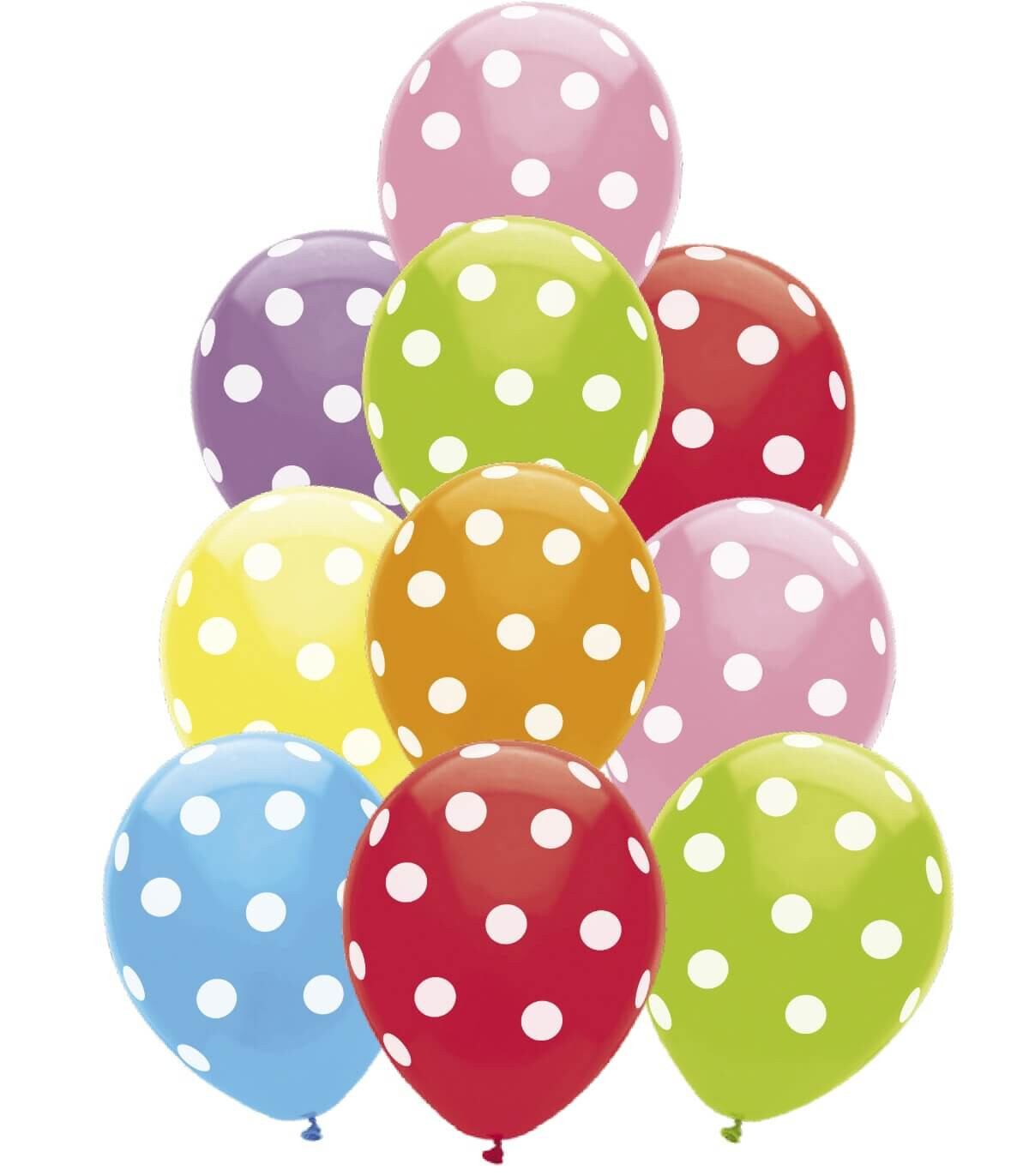 BALOANE 10 BUC. 12\\" - 30 CM PRINT PUNCTE MARI - BALONI CU PRINT