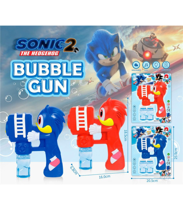 PISTOL DE SĂPUNURI SONIC - BULE DE SĂPUN