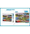 PUZZLE PENTRU COPII 500 PIESE PEISAJ CU CASĂ