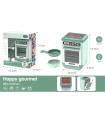 CHILDREN'S COOKING STOVE WITH POT AND PAN HAPPY GOURMET