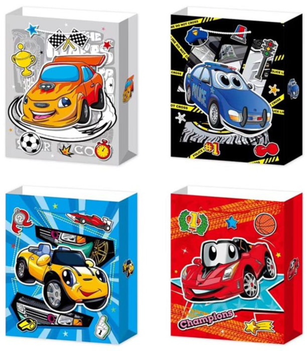 GEANTĂ DE CADOU 3D MAȘINI 32*26*10 4 TIPURI Armtoys