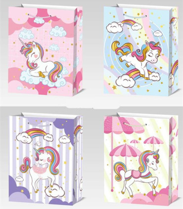 GIFT BAG UNICORN 41.5*30*12 - PACKAGING AND BATTERIES