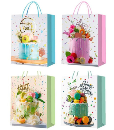 GEANTĂ CADOU HAPPY BIRTHDAY TORT 32*26*10 4 TIPURI Armtoys