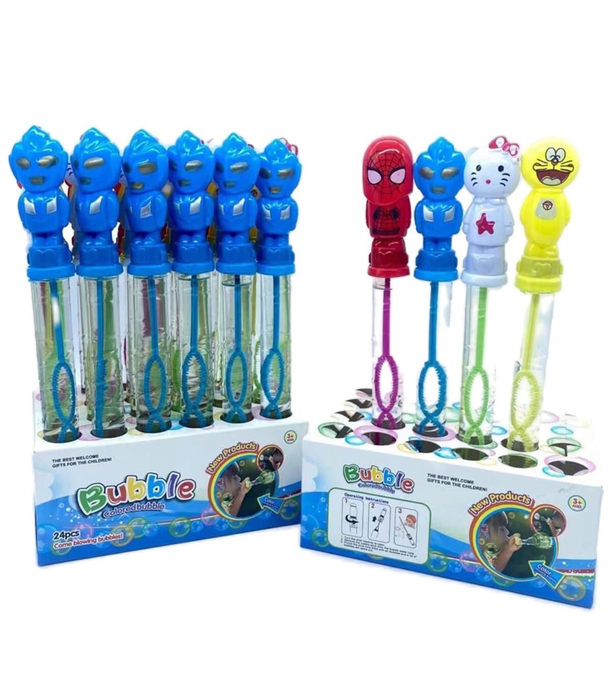 STICK PENTRU BALOANE DE SĂPUN 26 CM 4 EROI - BULE DE SĂPUN