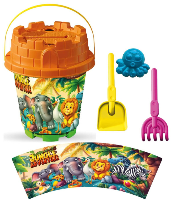 MEDIUM SAND BUCKET 4 PARTS, WITH PICTURES, 8 TYPES - FOR SAND