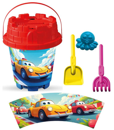 MEDIUM SAND BUCKET 4 PARTS, WITH PICTURES, 8 TYPES - FOR SAND