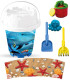MEDIUM SAND BUCKET 5 PARTS + WATERING CAN, WITH PICTURES, 8 TYPES - FOR SAND
