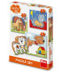 PUZZLE BEBEȘKI 3 BUC. ANIMALE - PUZZLE ȘI CUBURI